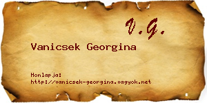 Vanicsek Georgina névjegykártya