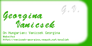 georgina vanicsek business card